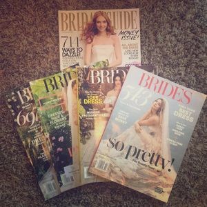 Four 2018 BRIDES magazines